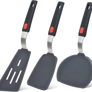 NEW Set of 3 Silicone Spatula Turner Beijiyi 600°F Heat Resistant